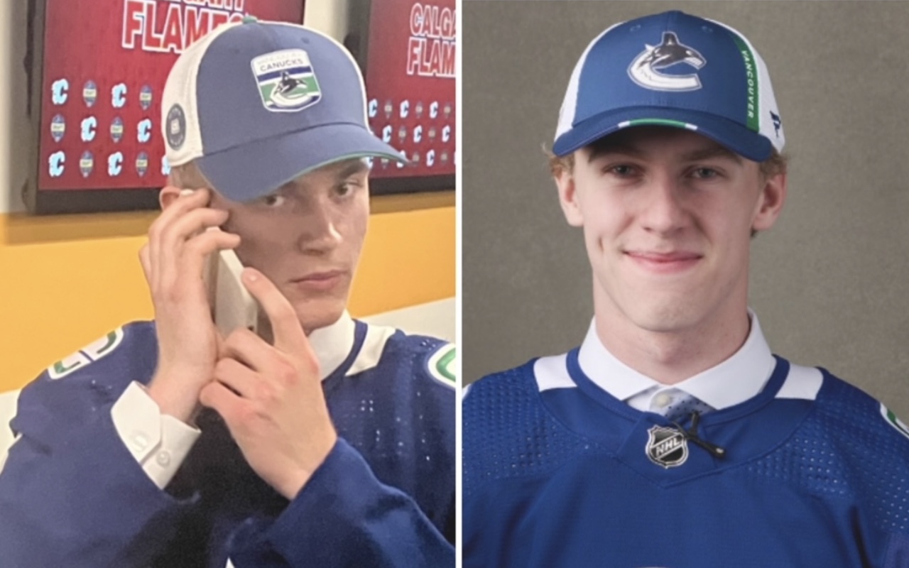 Canucks Thomas Willander and Jonathan Lekkerimaki