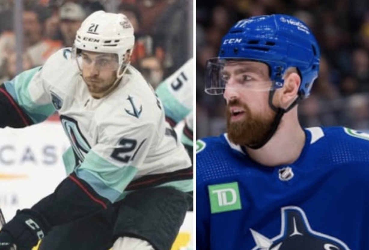 Kraken Wennberg and Canucks Hronek