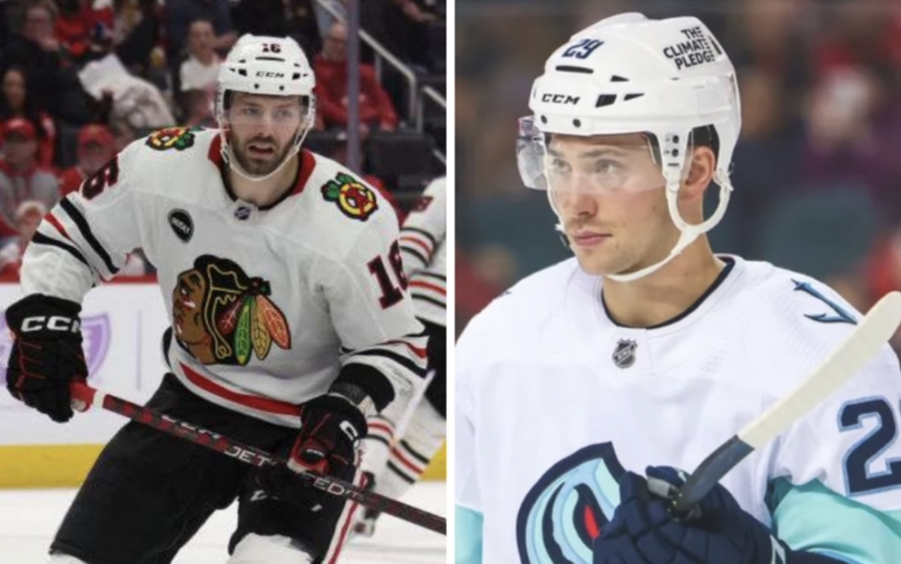 Blackhawks Dickinson and Kraken Dunn