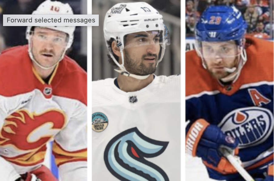 Kraken, Flames, Oilers